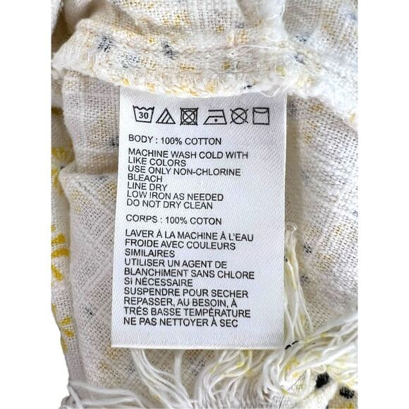 Urban Outfitters Women’s Medium Ditsy Floral Fringe Romper White Yellow - Picture 6 of 6